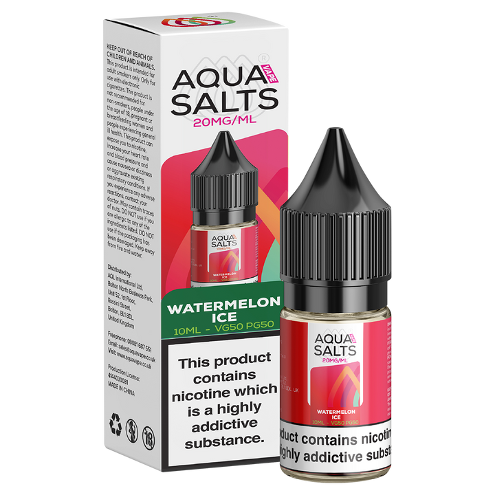 Watermelon Ice Nic Salt by Aqua Salts 10ml