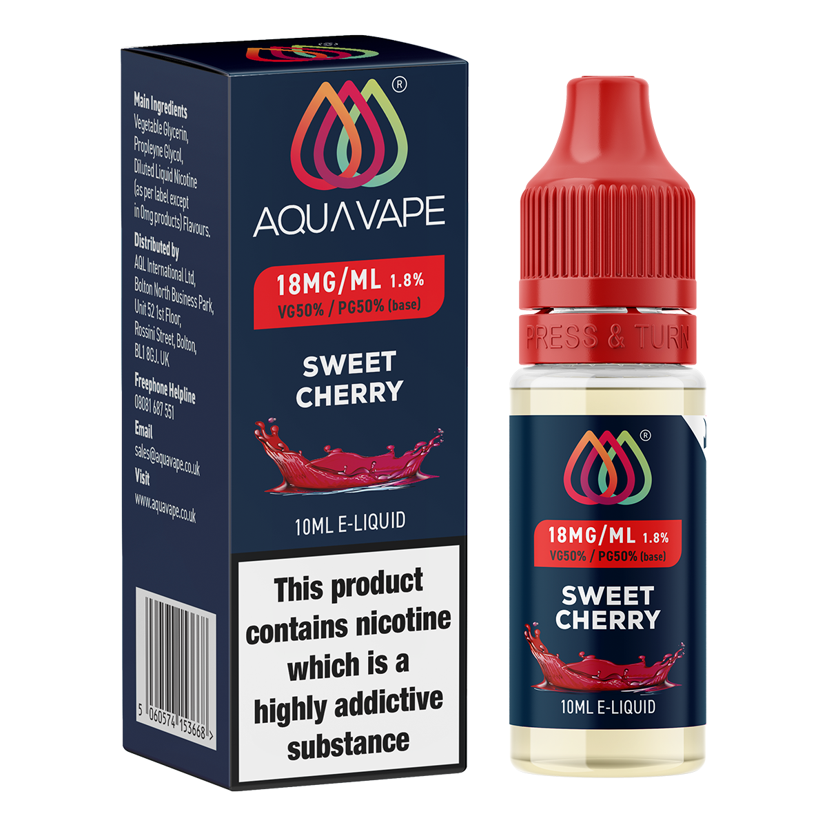 Sweet Cherry E-Liquid by Aquavape - 10ml
