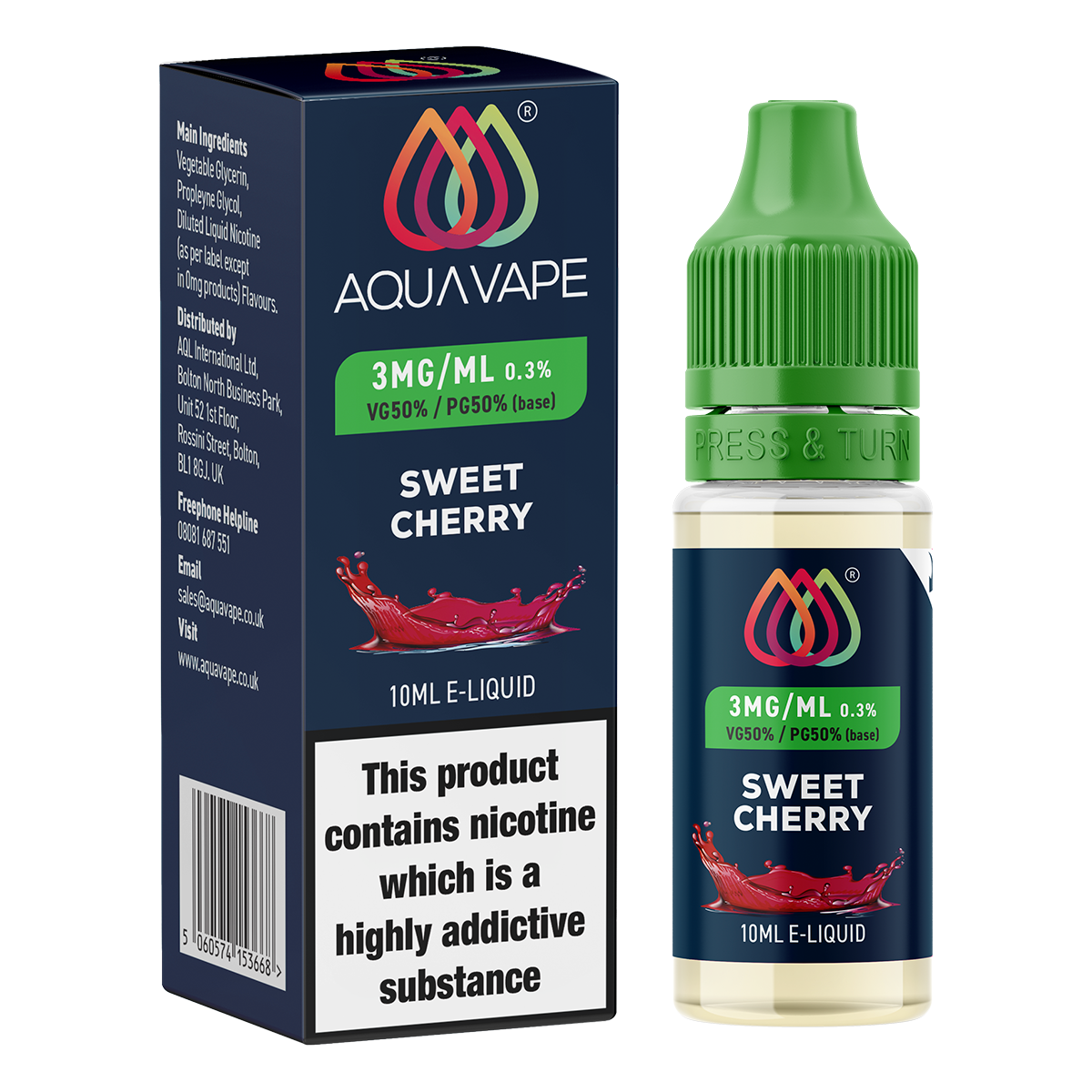 Sweet Cherry E-Liquid by Aquavape - 10ml