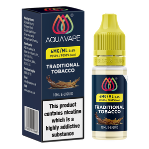 Traditional Tobacco E-Liquid by Aquavape - 10ml