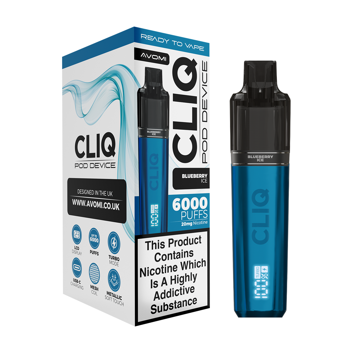 Avomi Cliq 6000 Puff Vape Kit