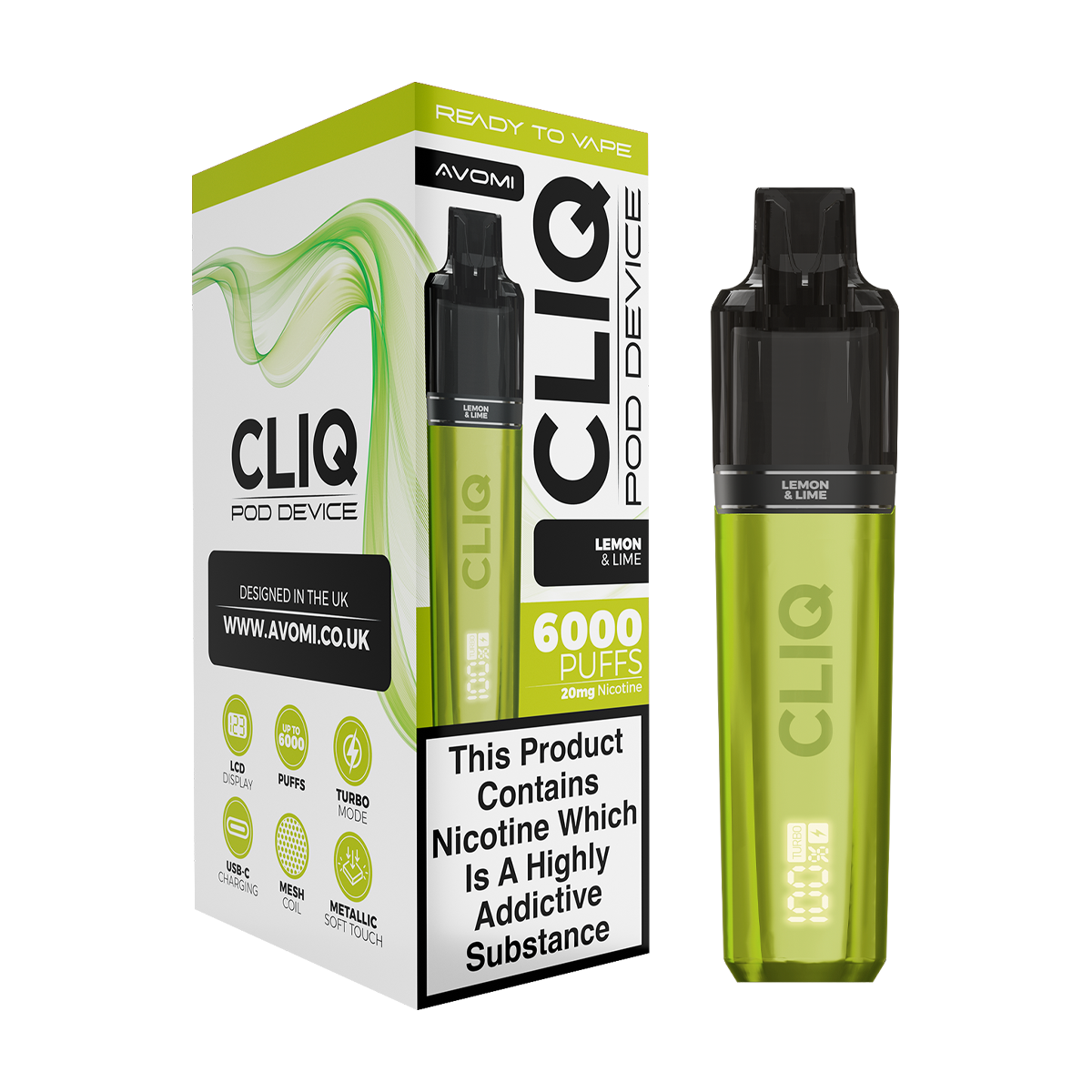 Avomi Cliq 6000 Puff Vape Kit
