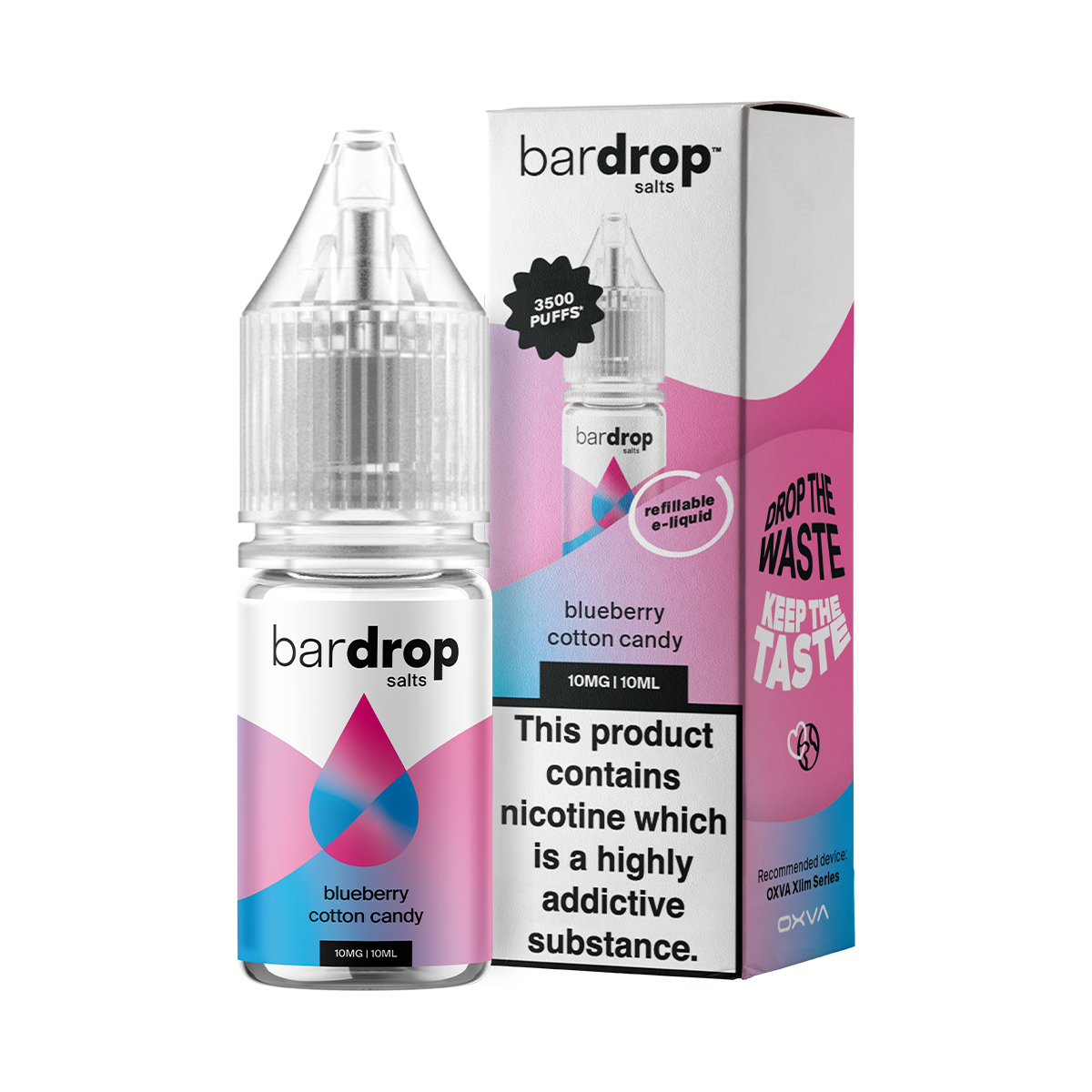 Blueberry Cotton Candy Nic Salt by Bar Drop