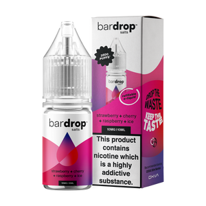 Strawberry Cherry Raspberry Ice Nic Salt by Bar Drop