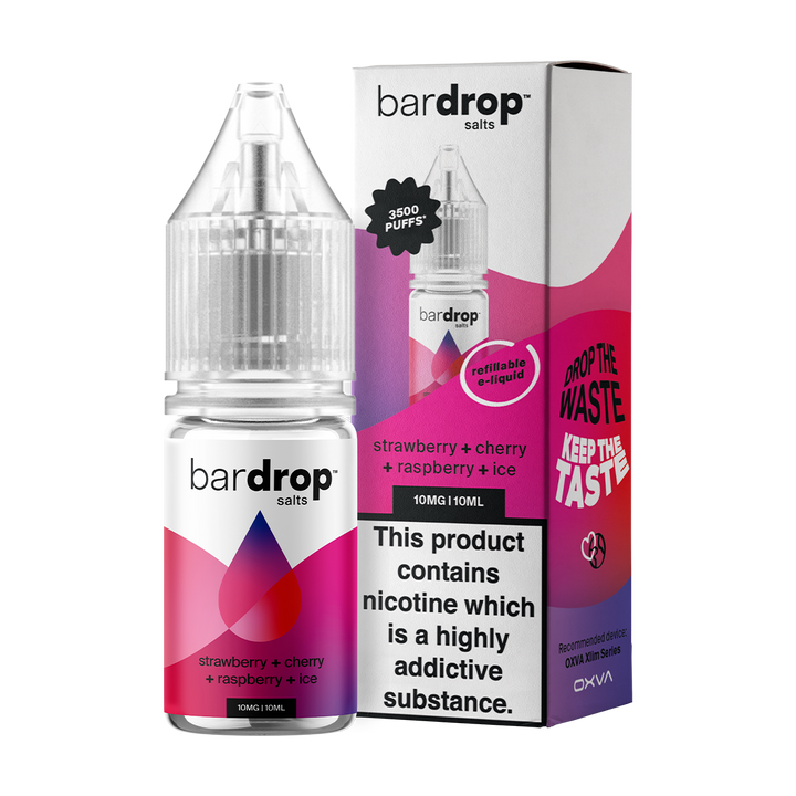 Strawberry Cherry Raspberry Ice Nic Salt by Bar Drop