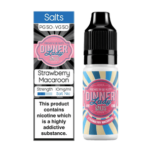 Strawberry Macaroon Nic Salt by Dinner Lady 10ml