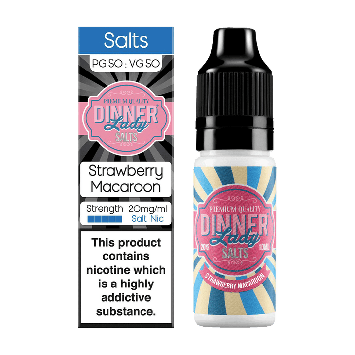 Strawberry Macaroon Nic Salt by Dinner Lady 10ml