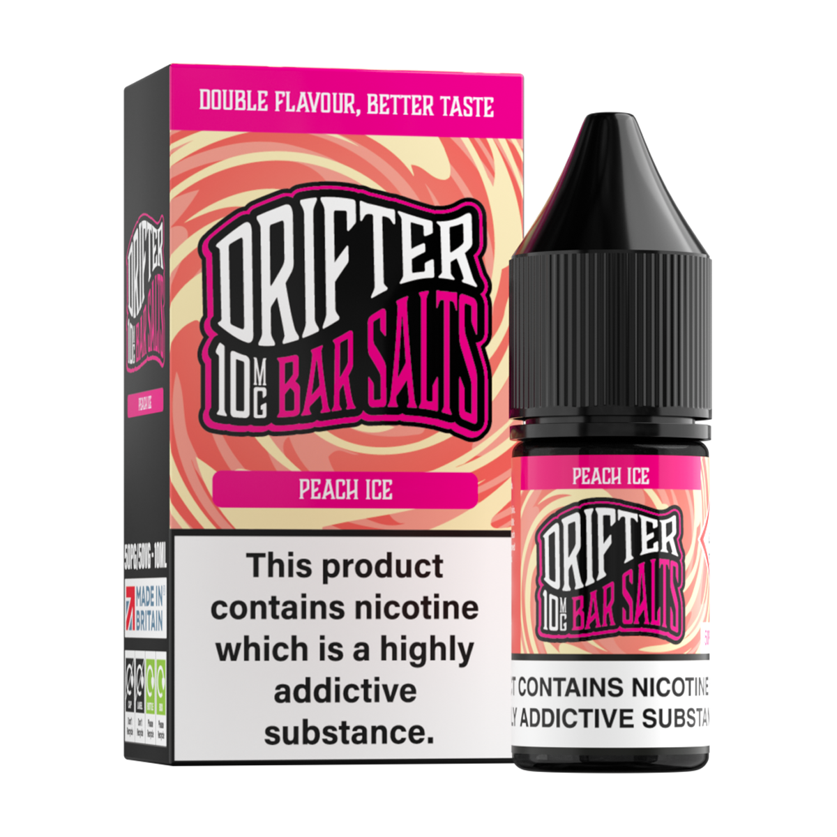Peach Ice Nic Salt by Drifter Bar Salts 10ml