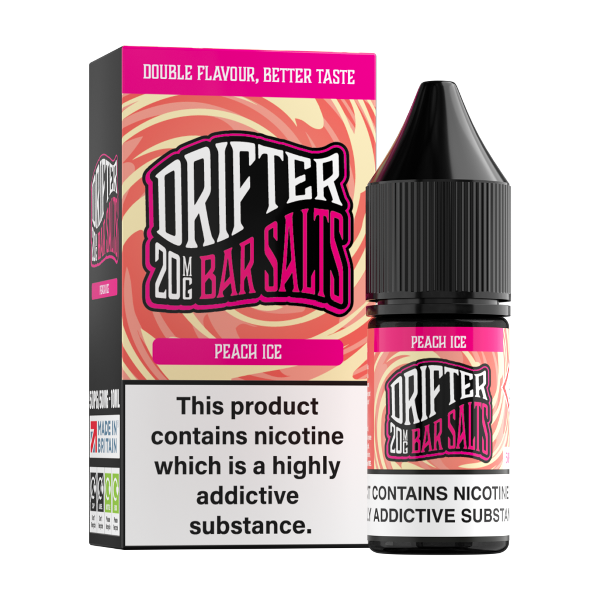 Peach Ice Nic Salt by Drifter Bar Salts 10ml
