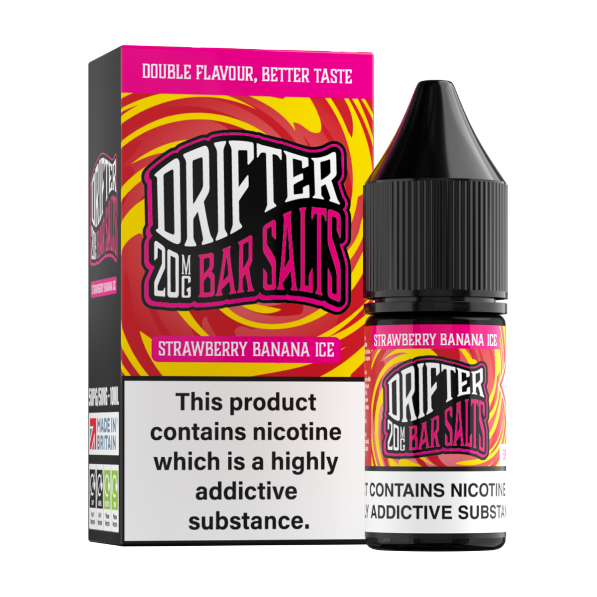 Strawberry Banana Ice Nic Salt by Drifter Bar Salts 10ml