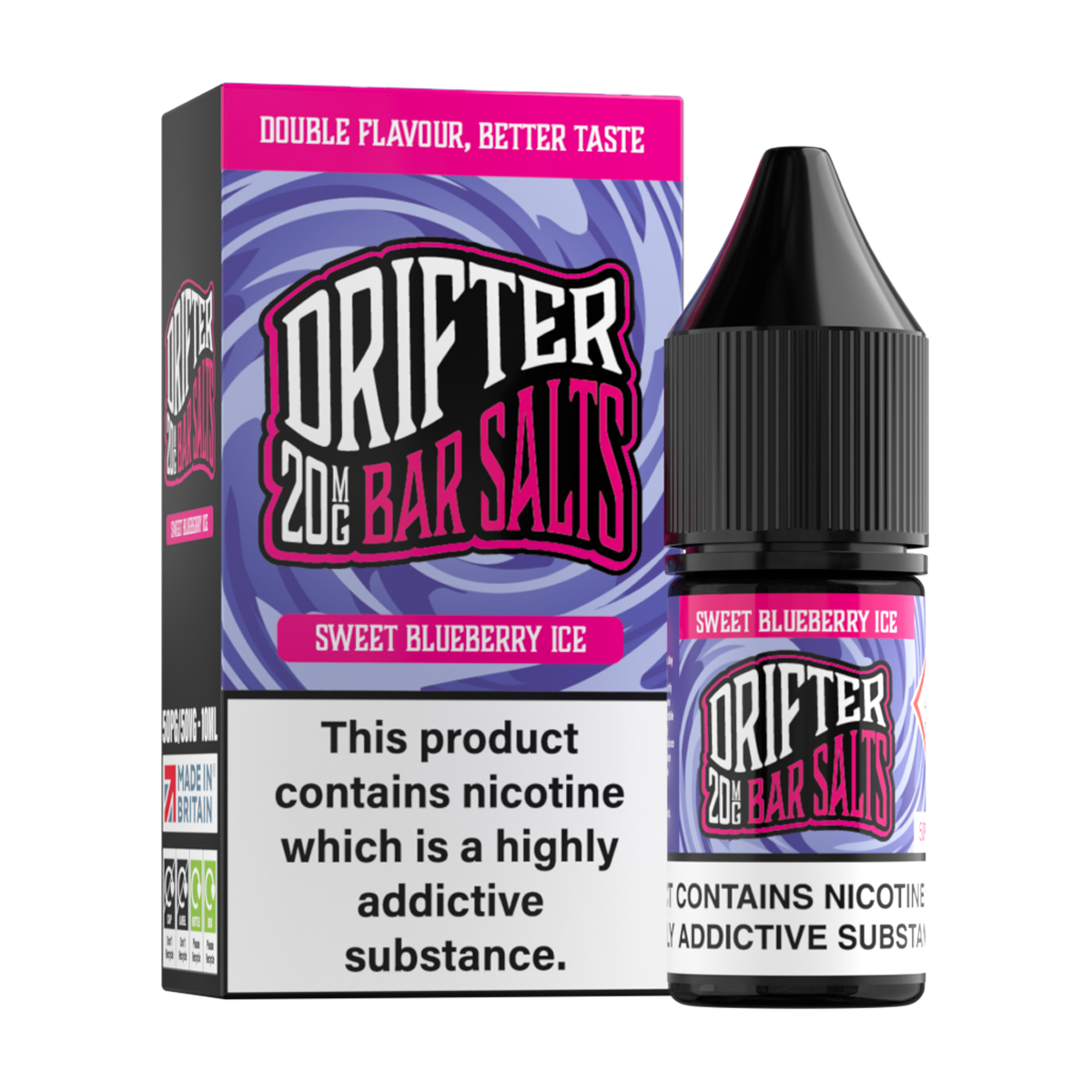 Sweet Blueberry Ice Nic Salt by Drifter Bar Salts 10ml