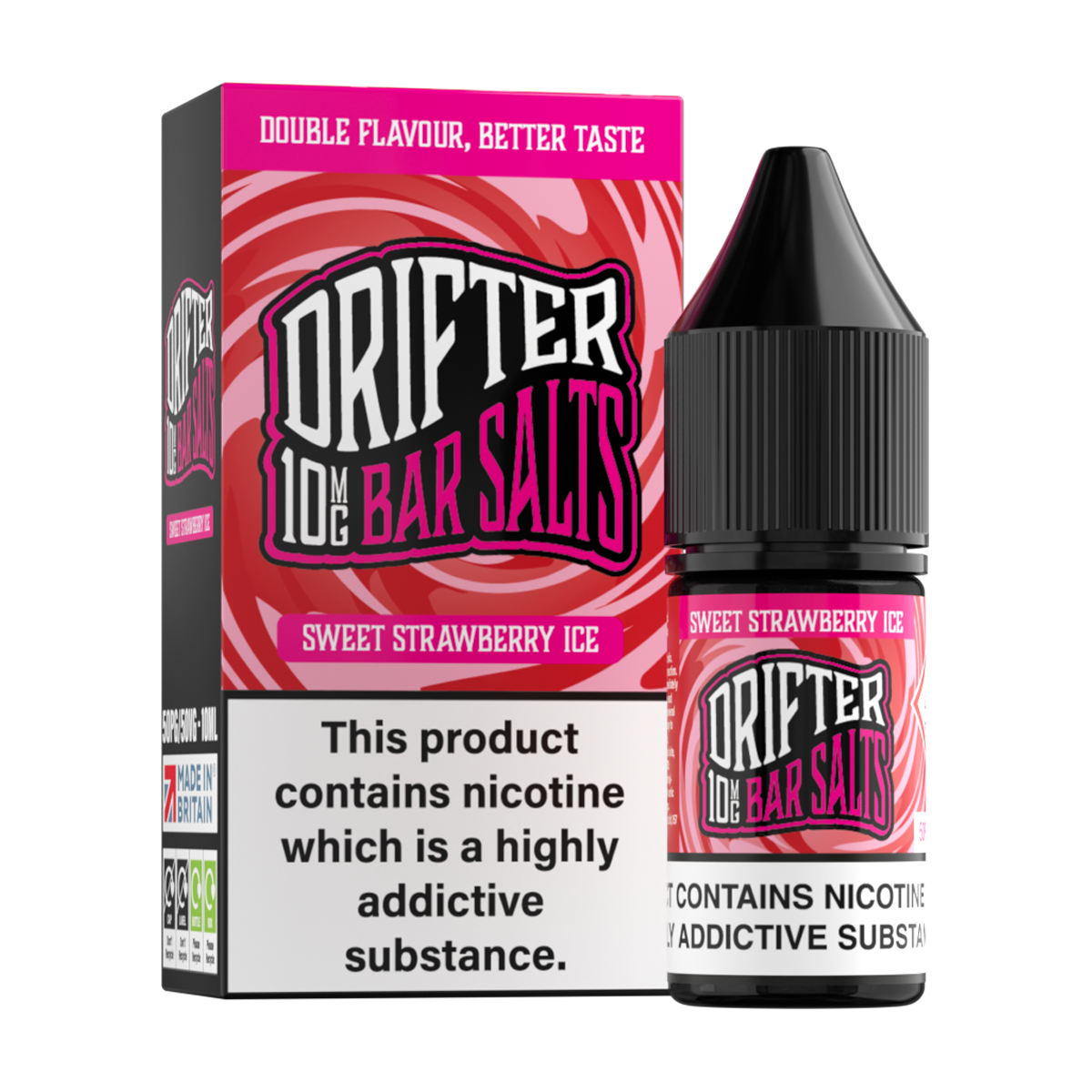 Sweet Strawberry Ice Nic Salt by Drifter Bar Salts 10ml