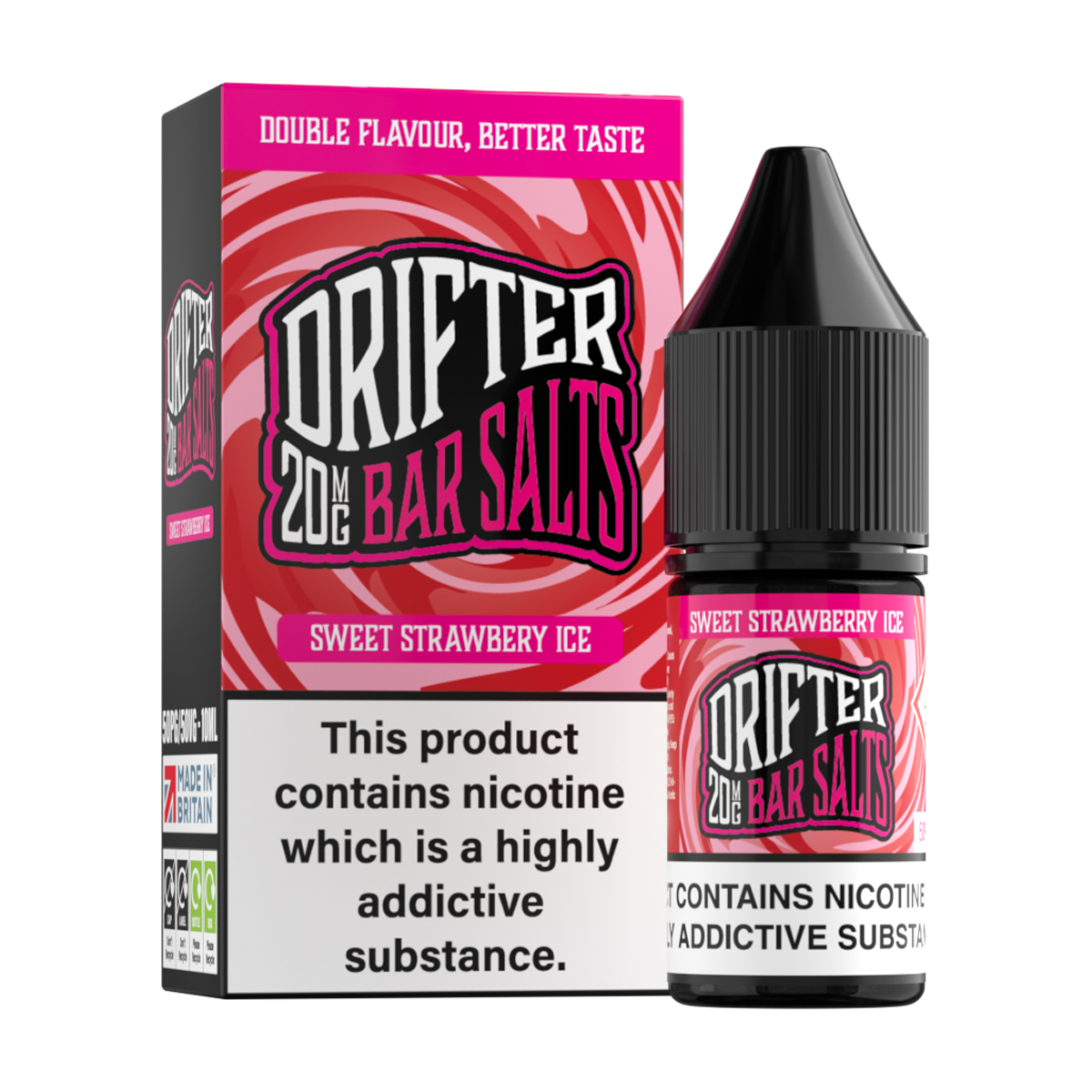 Sweet Strawberry Ice Nic Salt by Drifter Bar Salts 10ml