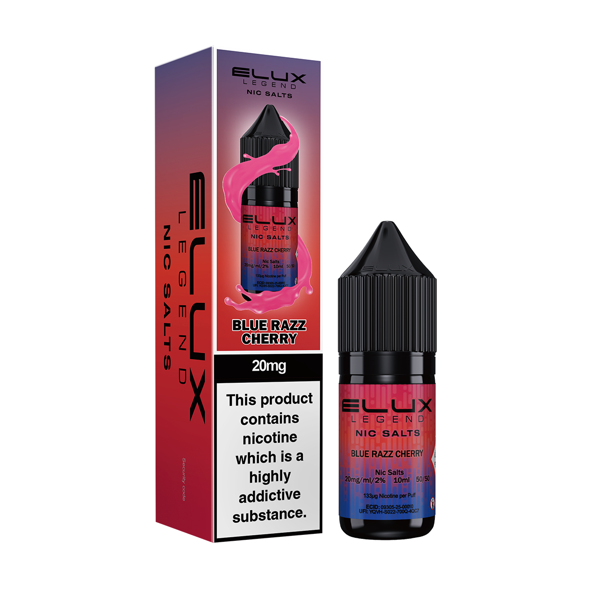 Blue Razz Cherry Nic Salt by Elux 10ml
