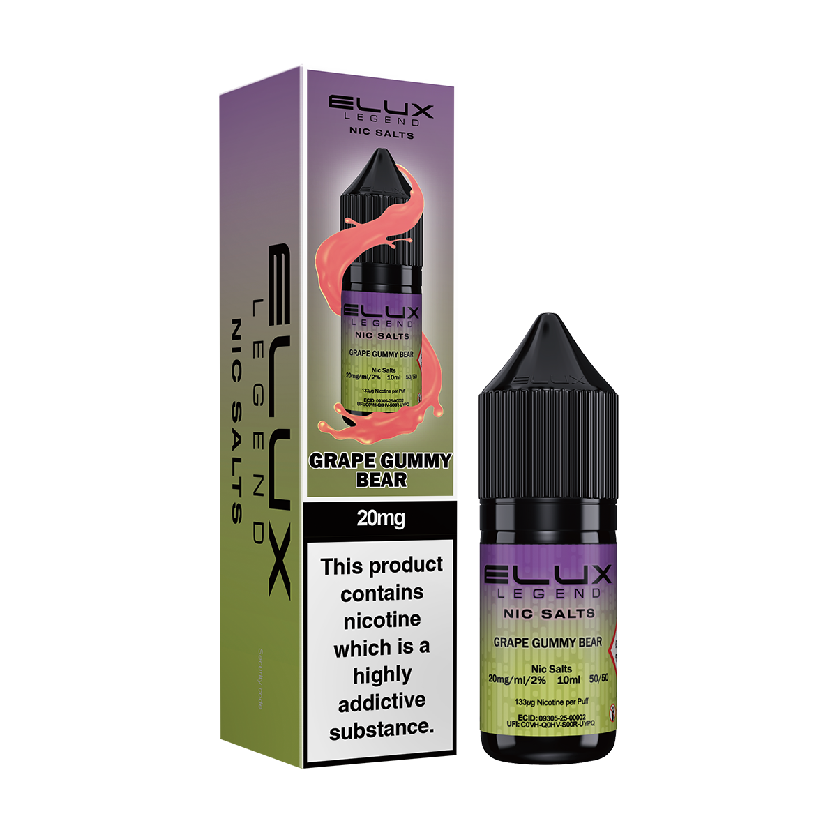 Grape Gummy Bear Nic Salt by Elux 10ml