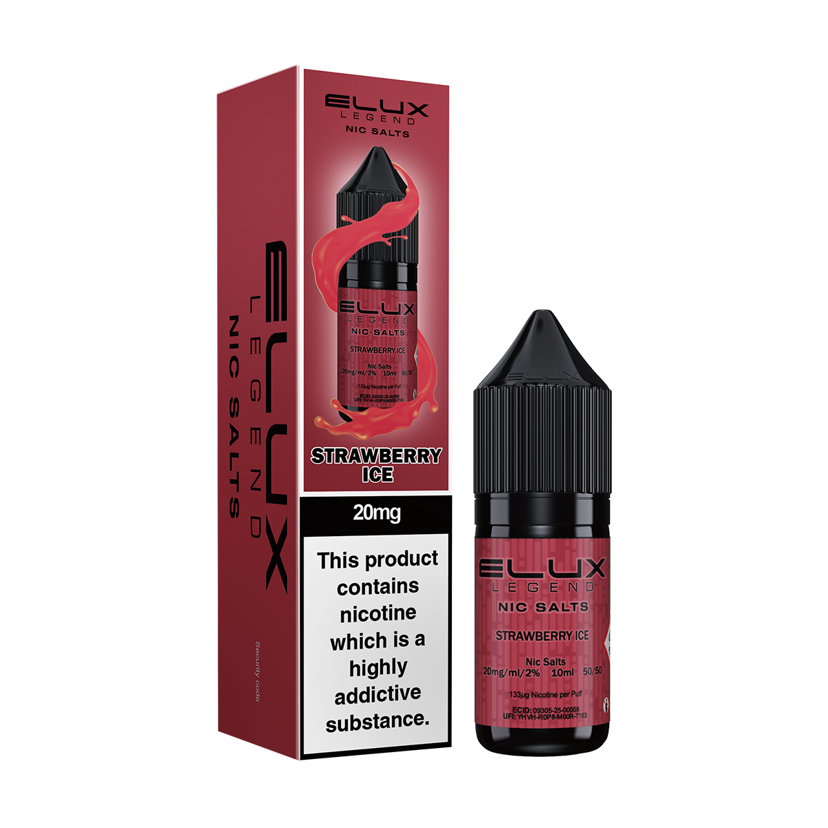 Strawberry Ice Nic Salt by Elux 10ml