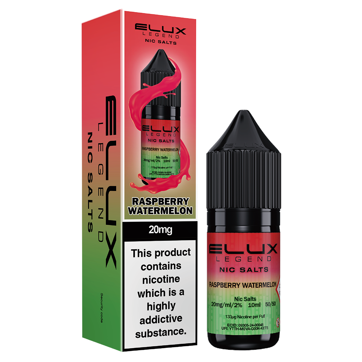 Raspberry Watermelon Nic Salt by Elux 10ml