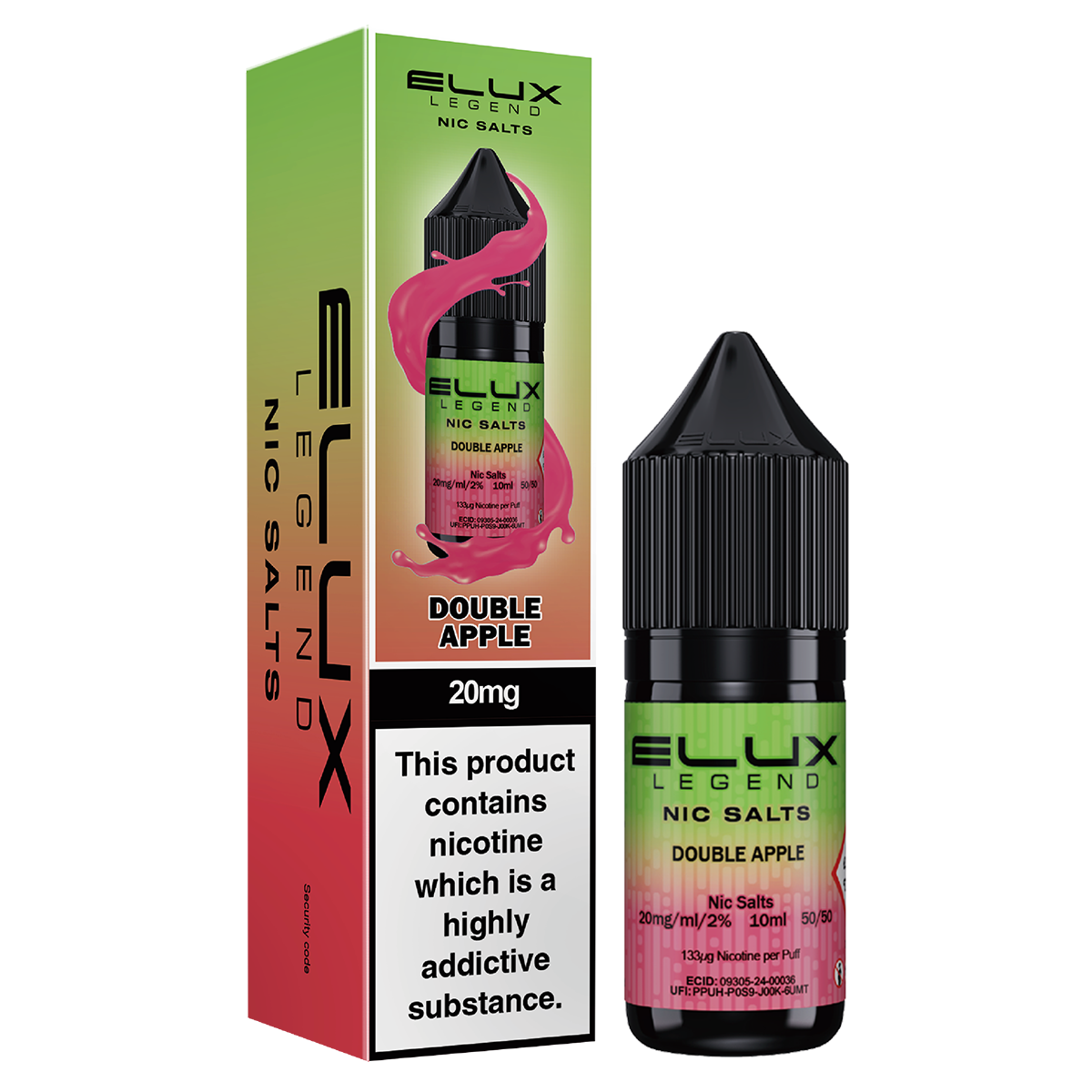 Double Apple Nic Salt by Elux 10ml