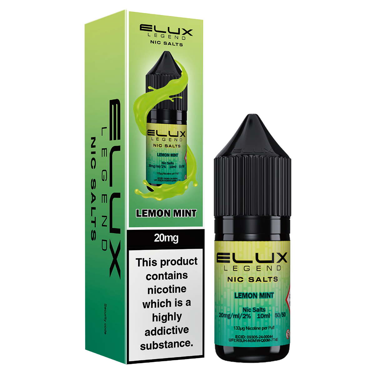 Lemon Mint Nic Salt by Elux 10ml
