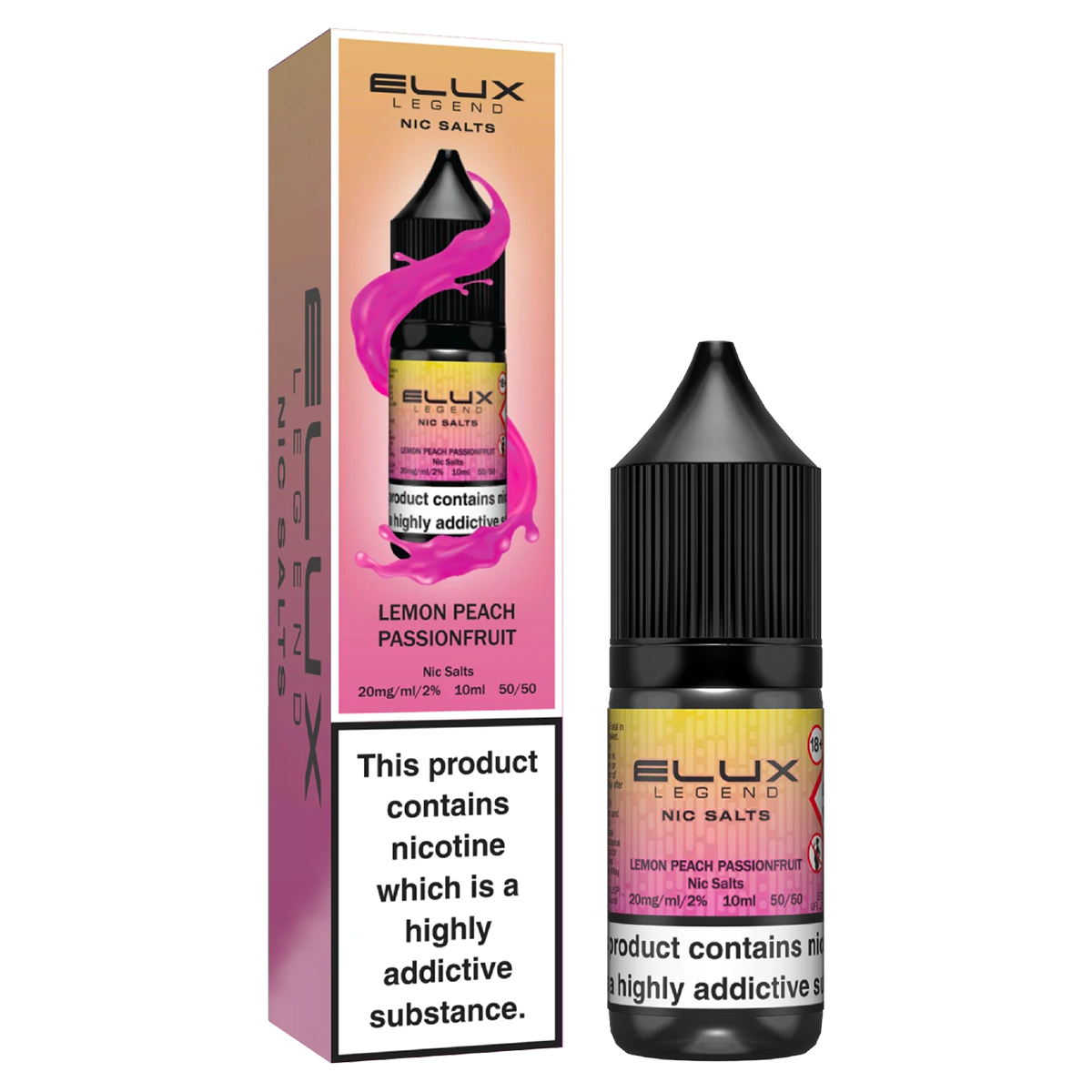 Lemon Peach Passionfruit Nic Salt by Elux 10ml