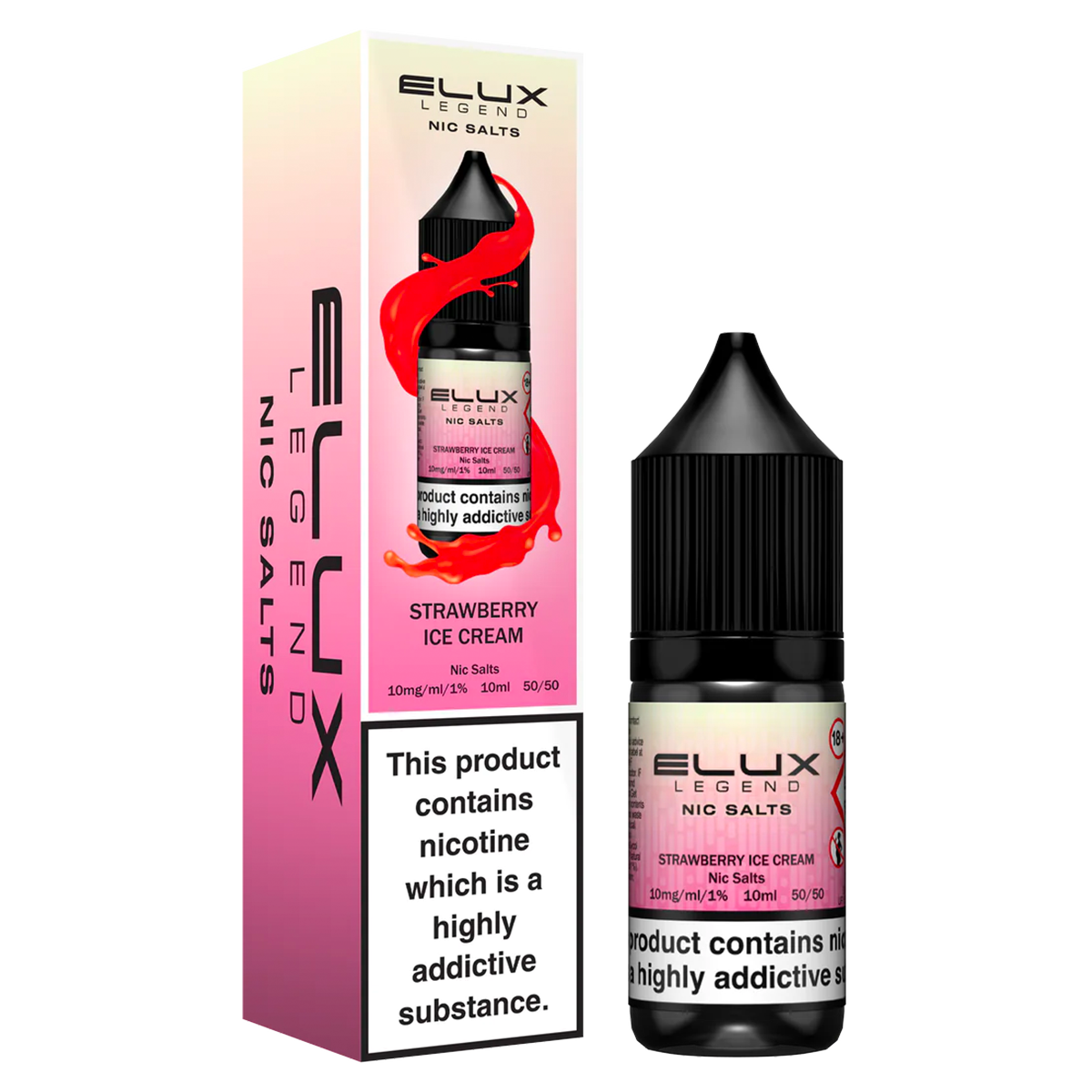 Strawberry Ice Cream Nic Salt by Elux 10ml
