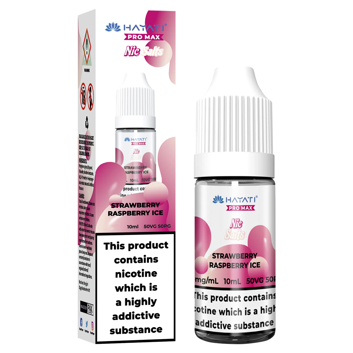 Strawberry Raspberry Ice Nic Salt by Hayati Pro Max 10ml