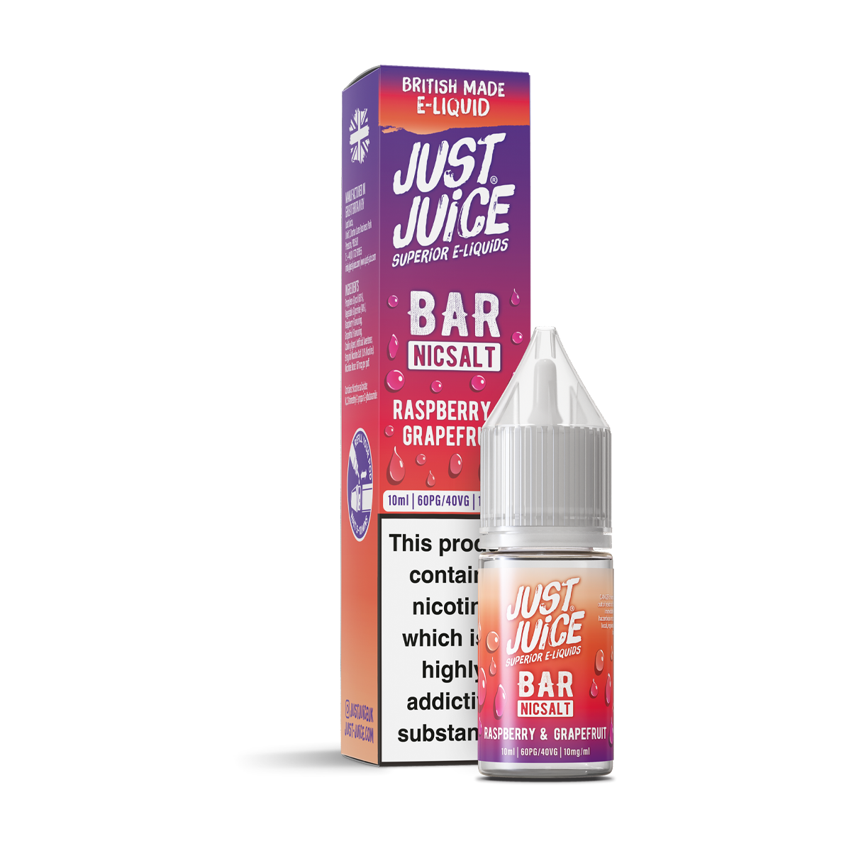 Raspberry & Grapefruit Nic Salt by Just Juice