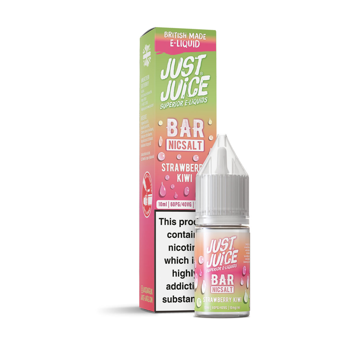 Strawberry & Kiwi Bar Nic Salt by Just Juice
