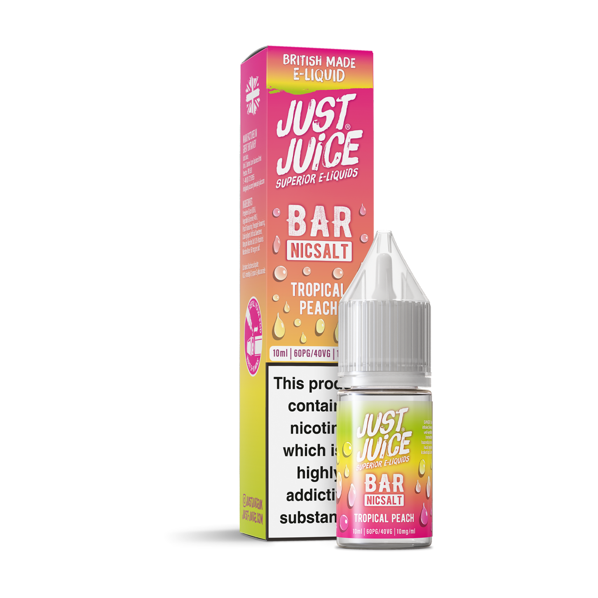 Tropical Peach Bar Nic Salt by Just Juice