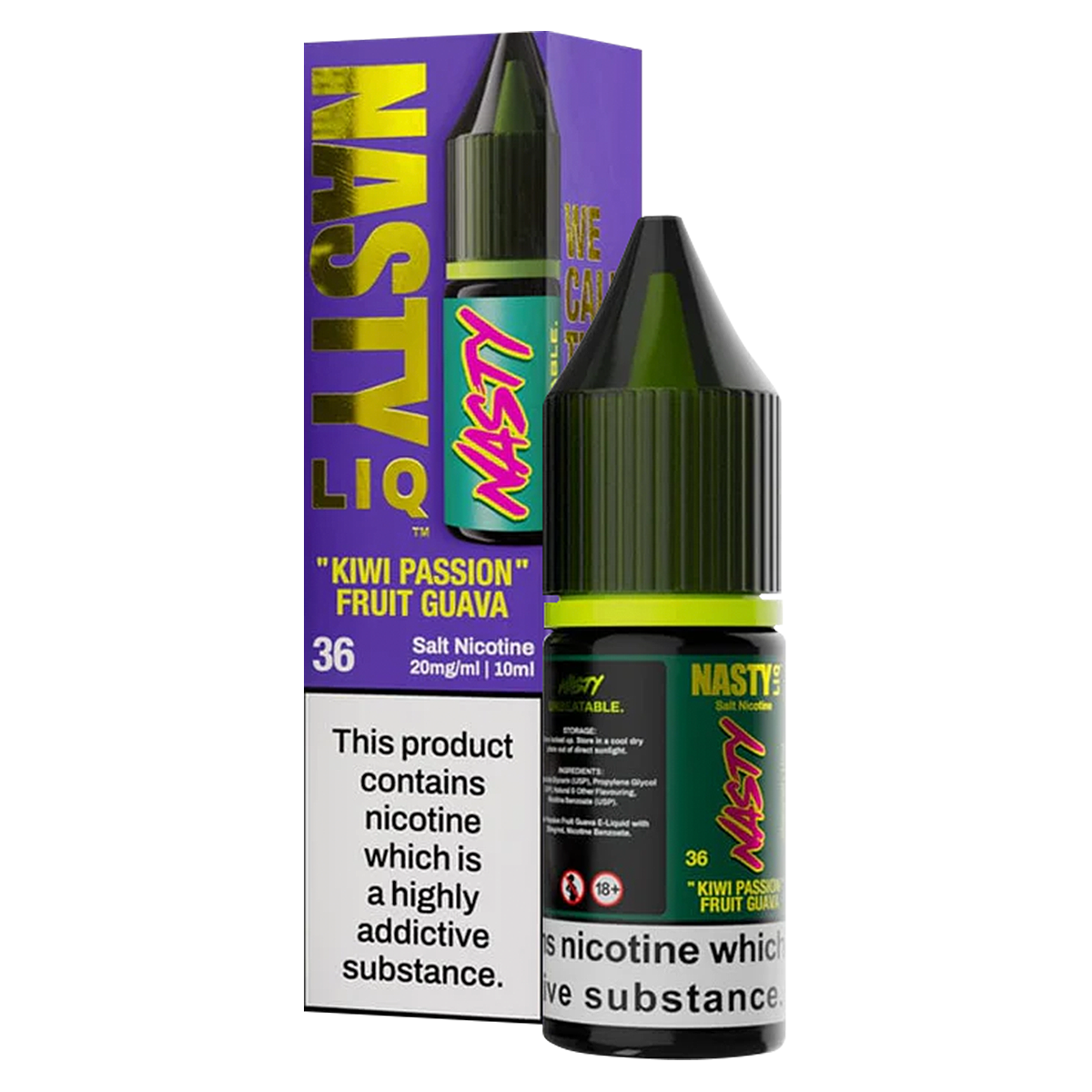 Kiwi Passion Fruit Guava Nasty Liq Nic Salt