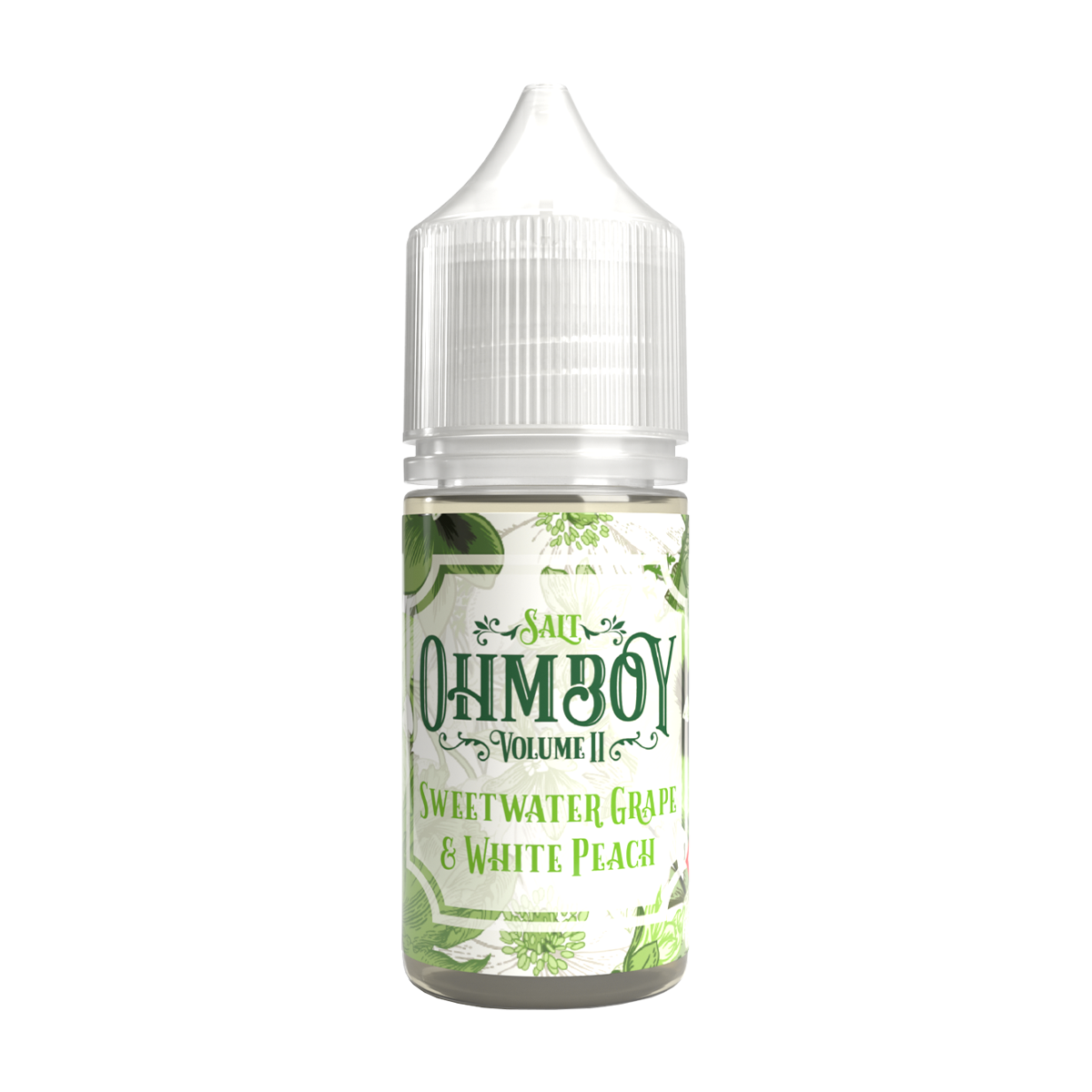 Sweet Water Grape and White Peach Nic Salt E-Liquid by Ohm Boy Volume II
