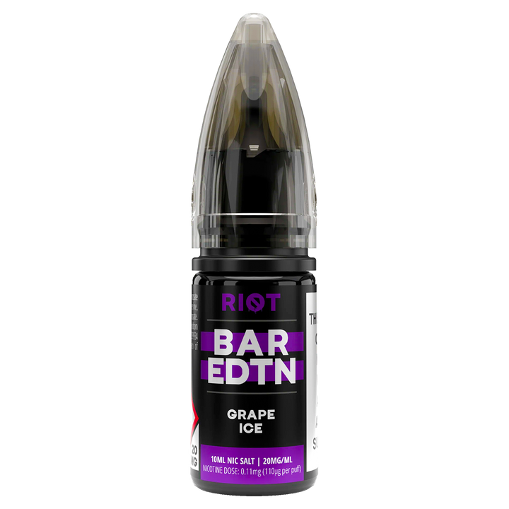 Grape Ice Riot Bar EDTN Nic Salt 10ml