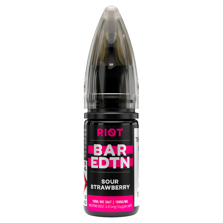Sour Strawberry Riot Bar EDTN Nic Salt 10ml