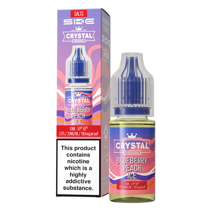 Blueberry Peach Ice Nic Salt by SKE Crystal 10ml