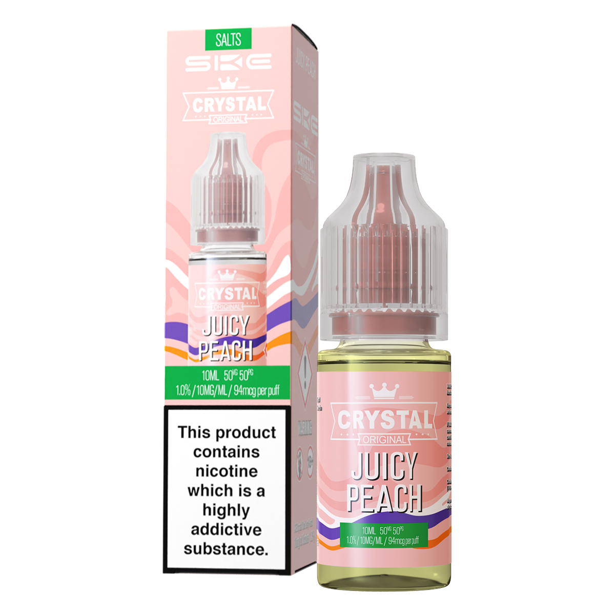Juicy Peach Nic Salt by SKE Crystal 10ml