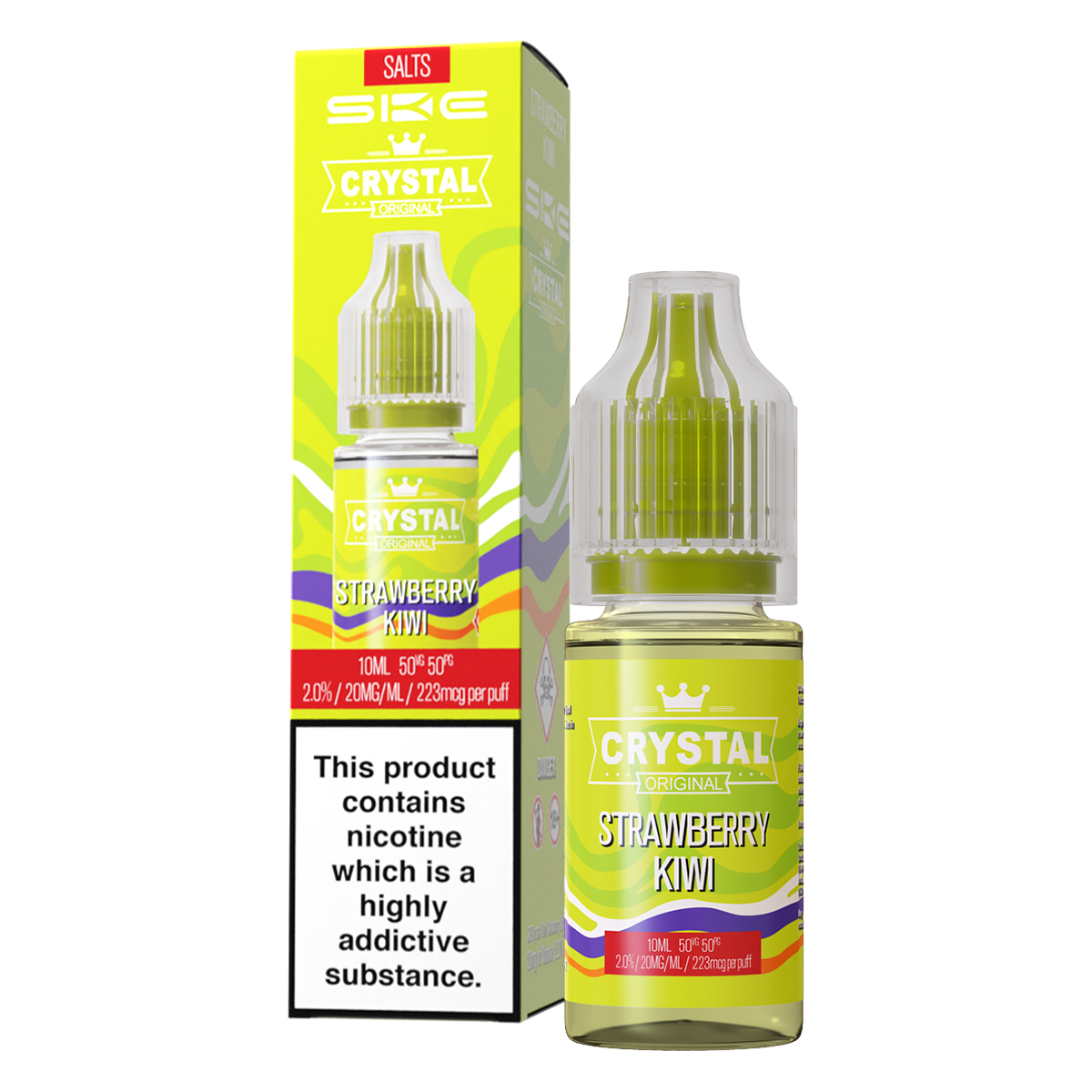 Strawberry Kiwi Nic Salt by SKE Crystal 10ml