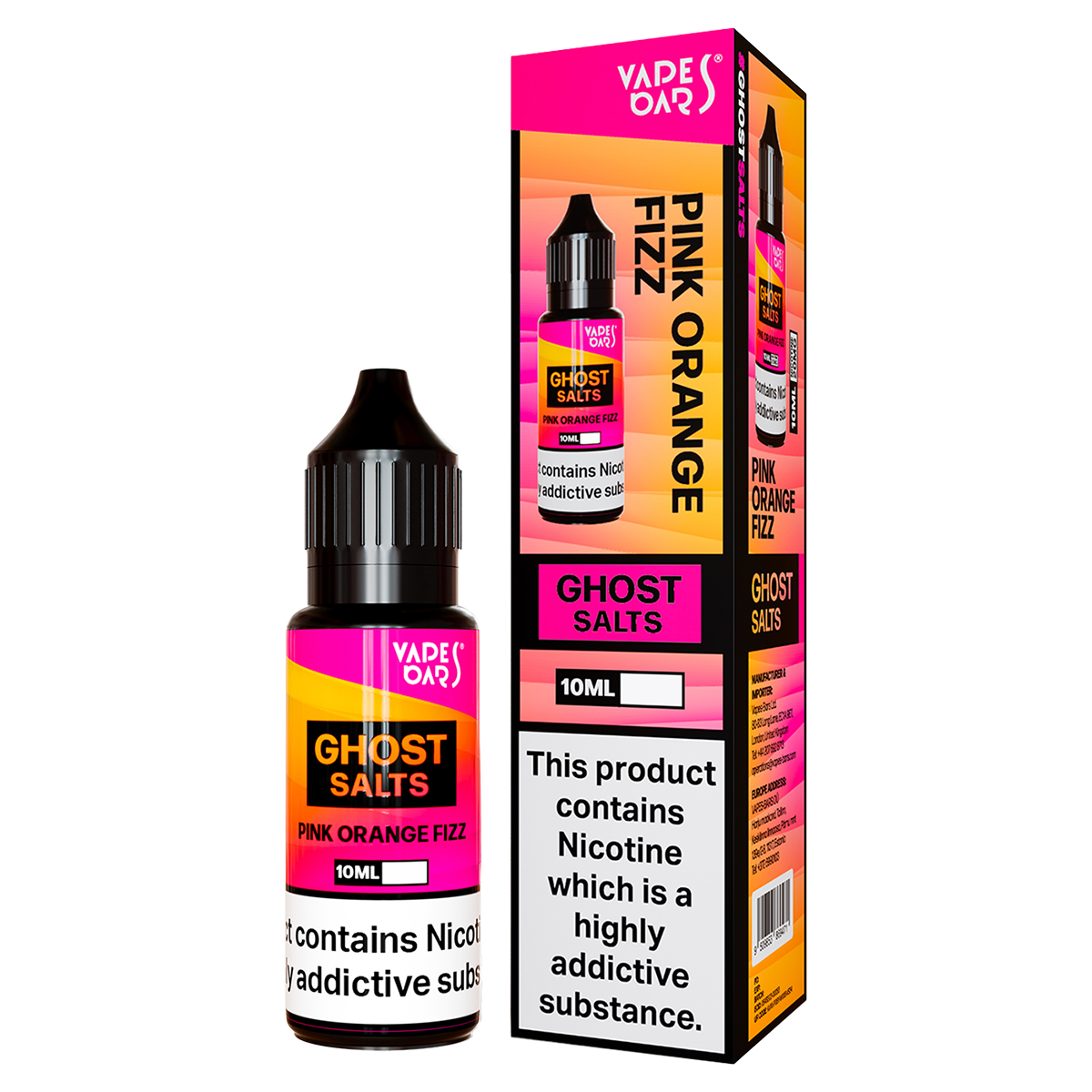 Pink Orange Fizz Ghost Salts by Vapes Bars 10ml