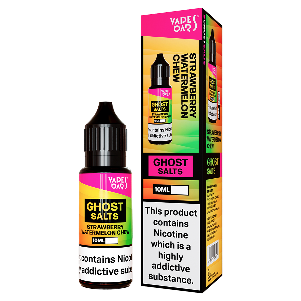 Strawberry Watermelon Chew Ghost Salts by Vapes Bars 10ml
