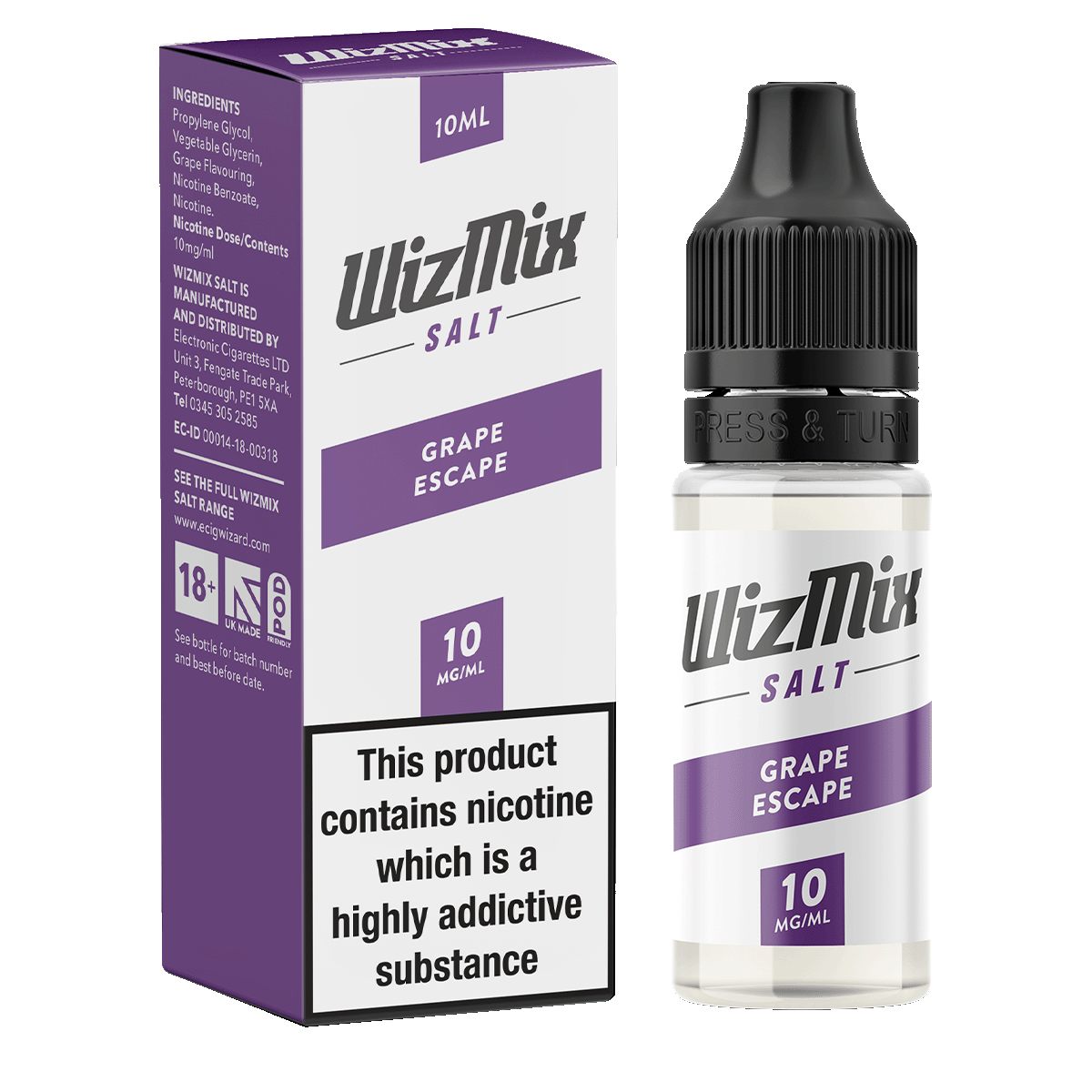 Wizmix Salt Grape Escape - 10ml