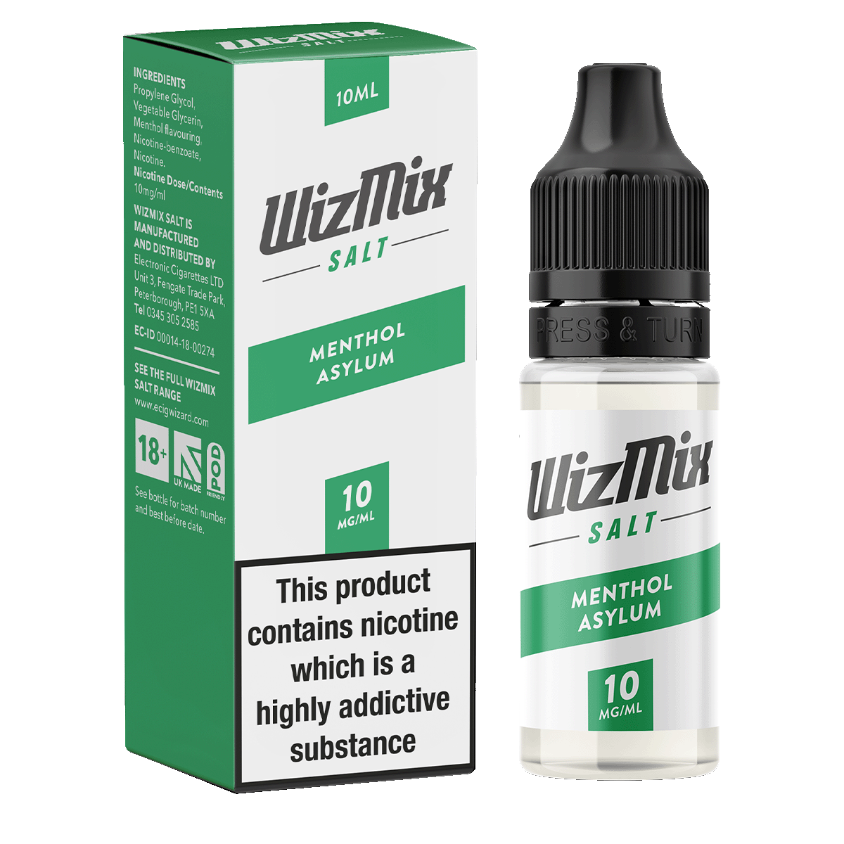Wizmix Salt Menthol Asylum - 10ml