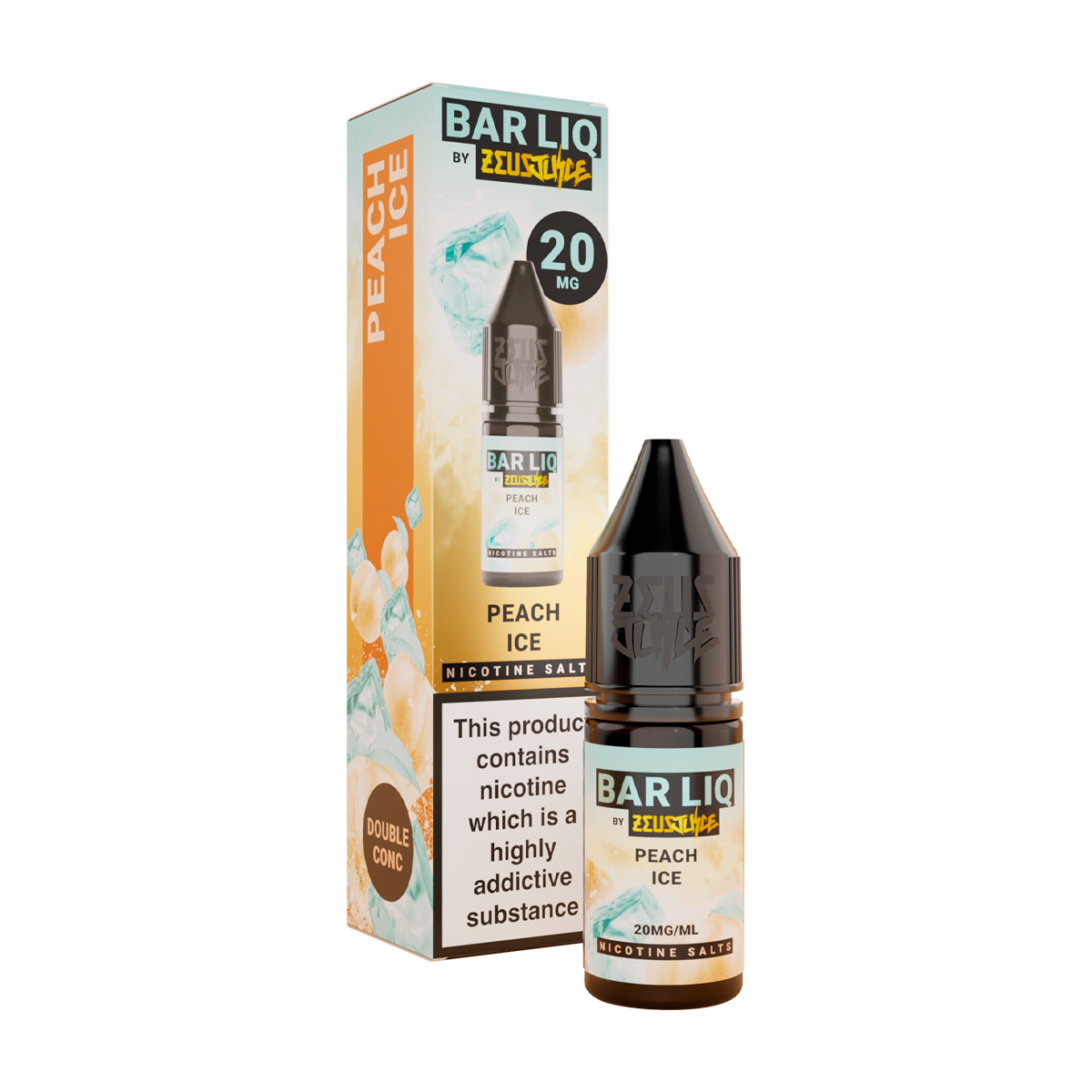 Peach Ice Zeus Juice Bar Liq Nic Salt