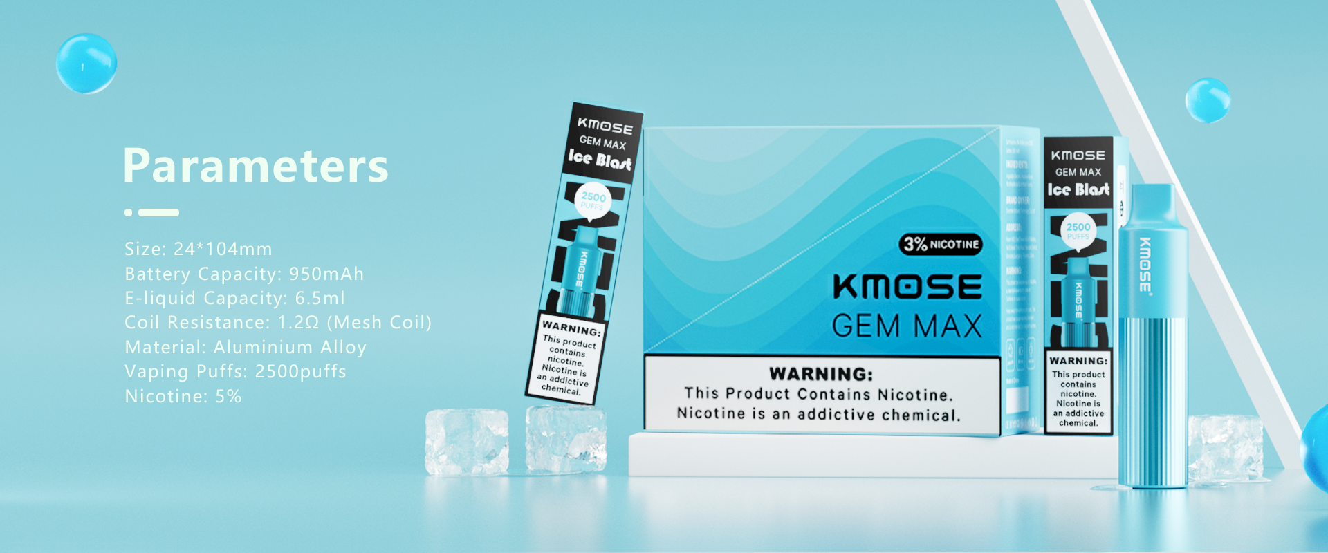 KMOSE GEM MAX 2500 Puffs Disposable Pod Kit – Love Vapes